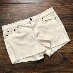 J Crew a white jean shorts
